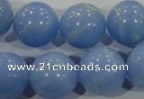 CTU1739 15.5 inches 20mm round synthetic turquoise beads