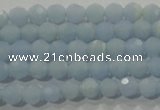 CTU1741 15.5 inches 4mm faceted round synthetic turquoise beads