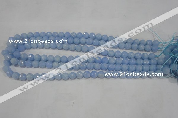 CTU1742 15.5 inches 6mm faceted round synthetic turquoise beads