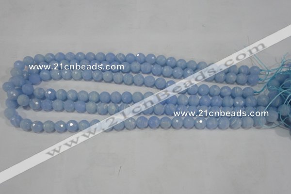 CTU1743 15.5 inches 8mm faceted round synthetic turquoise beads