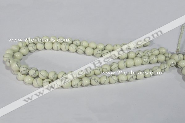 CTU1792 15.5 inches 6mm round synthetic turquoise beads