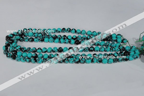 CTU1802 15.5 inches 6mm round synthetic turquoise beads