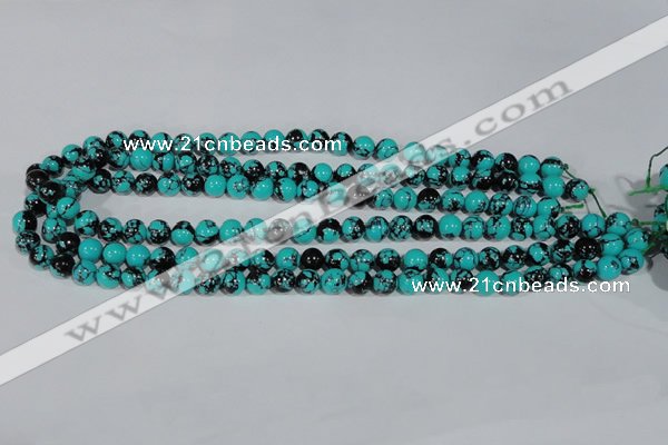 CTU1803 15.5 inches 8mm round synthetic turquoise beads