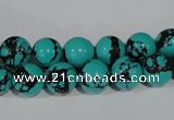 CTU1804 15.5 inches 10mm round synthetic turquoise beads