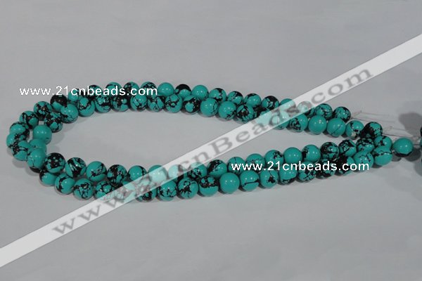 CTU1804 15.5 inches 10mm round synthetic turquoise beads