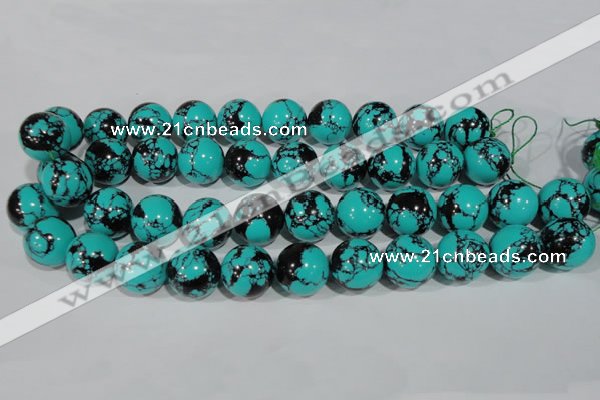CTU1808 15.5 inches 18mm round synthetic turquoise beads