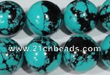 CTU1809 15.5 inches 20mm round synthetic turquoise beads