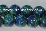 CTU1817 15.5 inches 16mm round synthetic turquoise beads