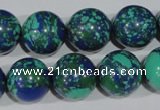 CTU1819 15.5 inches 20mm round synthetic turquoise beads