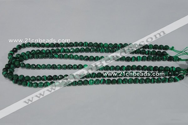 CTU1822 15.5 inches 6mm faceted round synthetic turquoise beads