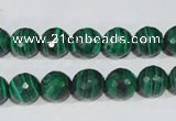 CTU1824 15.5 inches 10mm faceted round synthetic turquoise beads