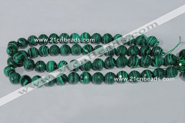 CTU1826 15.5 inches 14mm faceted round synthetic turquoise beads