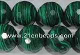 CTU1829 15.5 inches 20mm faceted round synthetic turquoise beads