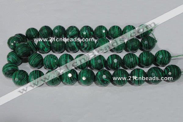 CTU1829 15.5 inches 20mm faceted round synthetic turquoise beads