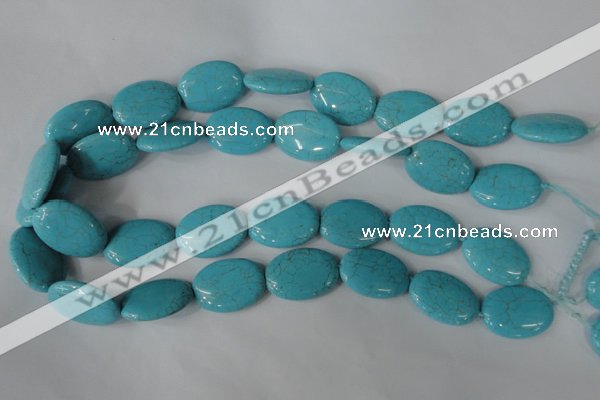 CTU1895 15.5 inches 18*25mm oval imitation turquoise beads