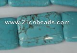 CTU1918 15.5 inches 22*30mm rectangle imitation turquoise beads