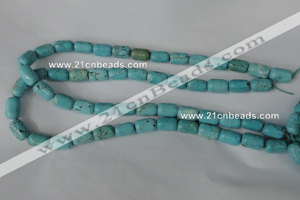 CTU1940 15.5 inches 10*15mm tube imitation turquoise beads