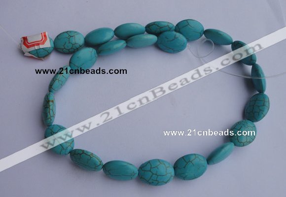 CTU20 15.5 inches 13*18mm oval blue turquoise strand beads Wholesale