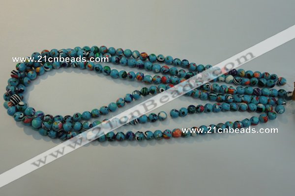 CTU2001 15.5 inches 6mm round synthetic turquoise beads