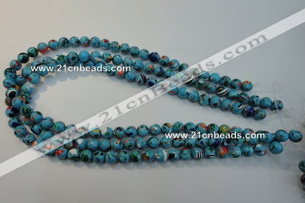 CTU2002 15.5 inches 8mm round synthetic turquoise beads