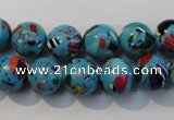 CTU2003 15.5 inches 10mm round synthetic turquoise beads