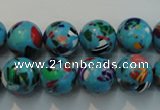 CTU2004 15.5 inches 12mm round synthetic turquoise beads