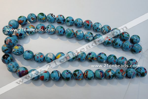 CTU2005 15.5 inches 14mm round synthetic turquoise beads