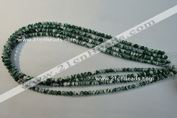 CTU2040 15.5 inches 4mm round synthetic turquoise beads
