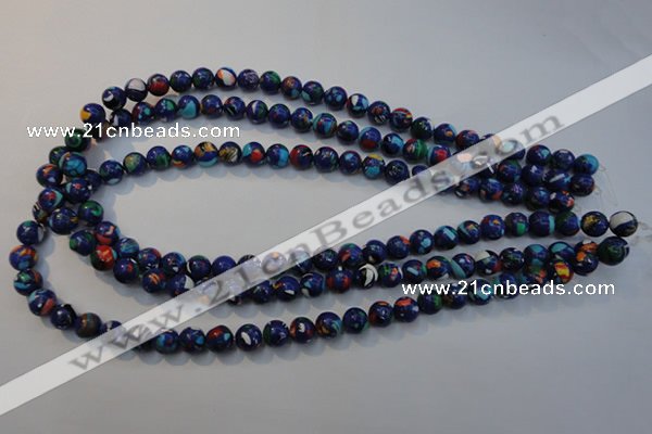 CTU2072 15.5 inches 8mm round synthetic turquoise beads