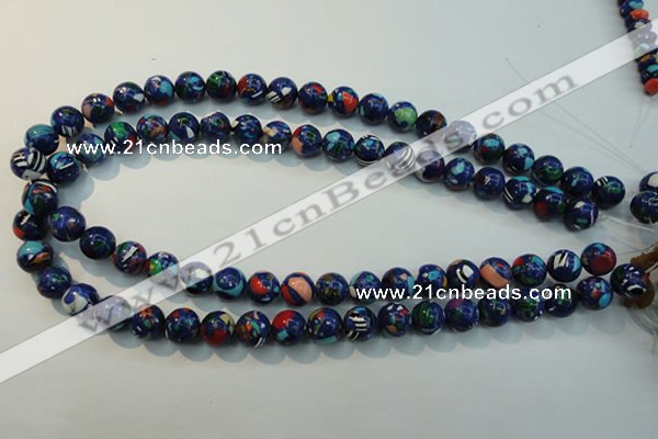 CTU2073 15.5 inches 10mm round synthetic turquoise beads