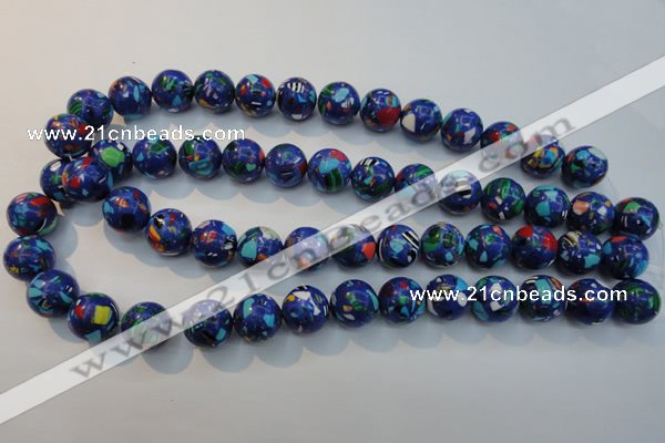 CTU2075 15.5 inches 14mm round synthetic turquoise beads