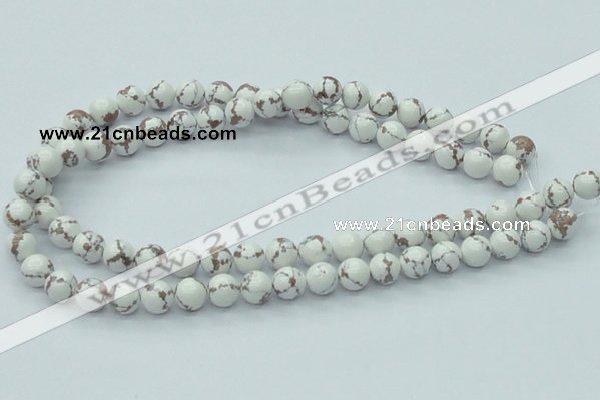 CTU211 16 inches 10mm round imitation turquoise beads wholesale