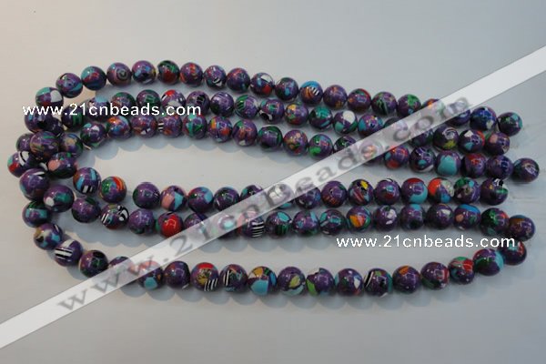 CTU2113 15.5 inches 10mm round synthetic turquoise beads