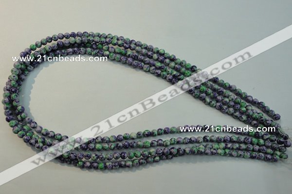 CTU2150 15.5 inches 4mm round synthetic turquoise beads