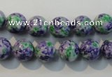 CTU2153 15.5 inches 10mm round synthetic turquoise beads