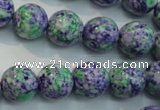 CTU2154 15.5 inches 12mm round synthetic turquoise beads