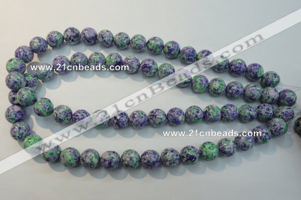 CTU2154 15.5 inches 12mm round synthetic turquoise beads