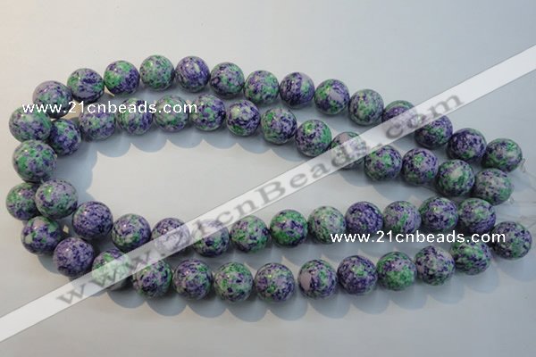 CTU2155 15.5 inches 14mm round synthetic turquoise beads