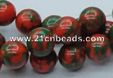 CTU217 16 inches 12mm round imitation turquoise beads wholesale