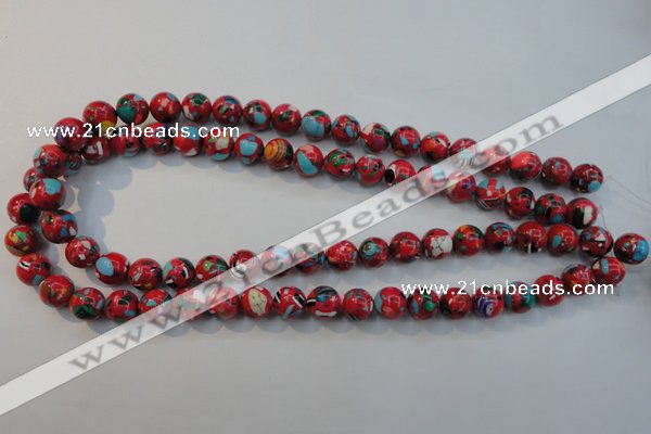 CTU2183 15.5 inches 10mm round synthetic turquoise beads