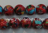 CTU2184 15.5 inches 12mm round synthetic turquoise beads