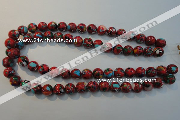 CTU2184 15.5 inches 12mm round synthetic turquoise beads