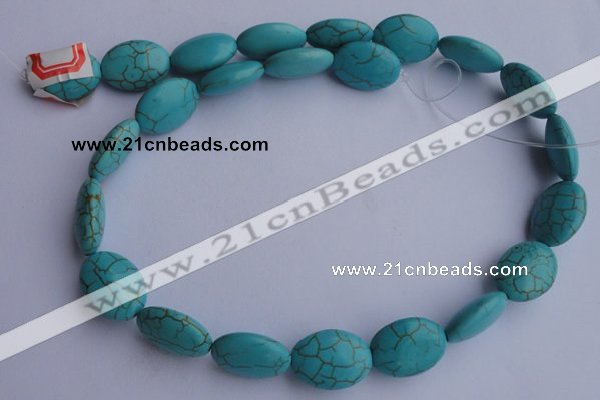 CTU22 15.5 inches 20*28mm oval blue turquoise strand beads Wholesale