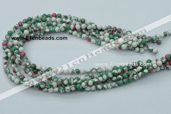 CTU223 16 inches 6mm round imitation turquoise beads wholesale