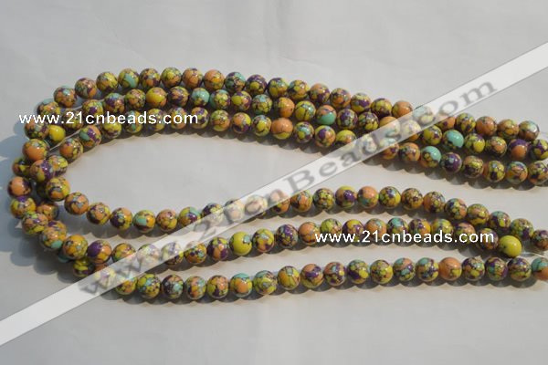 CTU2322 15.5 inches 8mm round synthetic turquoise beads