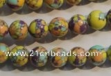 CTU2323 15.5 inches 10mm round synthetic turquoise beads