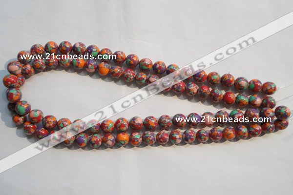 CTU2343 15.5 inches 10mm round synthetic turquoise beads