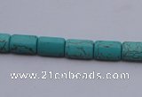 CTU24 15.5 inches 10*15mm rectangle blue turquoise beads Wholesale