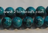 CTU2414 15.5 inches 12mm round synthetic turquoise beads