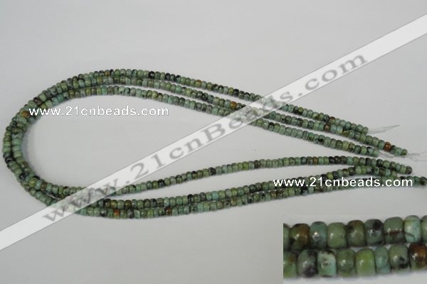 CTU2458 15.5 inches 3*4mm rondelle African turquoise beads wholesale